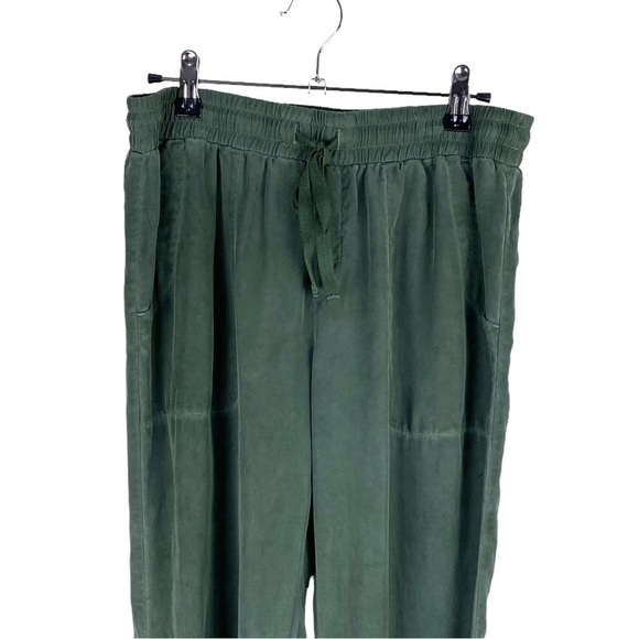 Anthropologie Cloth & Stone Tencel Joggers Pants Cropped Olive Green Size S - Picture 2 of 9